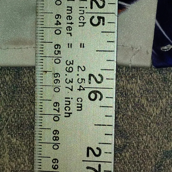 Women's White w/Blue/Purple Feathers Button Up Bow Tie Blouse Long Sleeve Medium - Picture 11 of 11